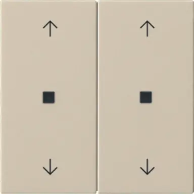 Gira 538601 losse 2-voudige reservewippen controlevenster pijlen voor Systeem 3000 bedieningselementen Systeem 55 creme glans