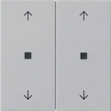 Gira 5386015 losse 2-voudige reservewippen controlevenster pijlen voor Systeem 3000 bedieningselementen Systeem 55 grijs mat