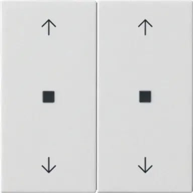 Gira 538603 losse 2-voudige reservewippen controlevenster pijlen voor Systeem 3000 bedieningselementen Systeem 55 wit glans