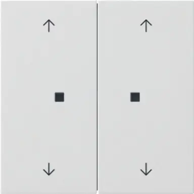 Gira 5386112 losse 2-voudige reservewippen controlevenster pijlen voor Systeem 3000 bedieningselementen F100 wit glans