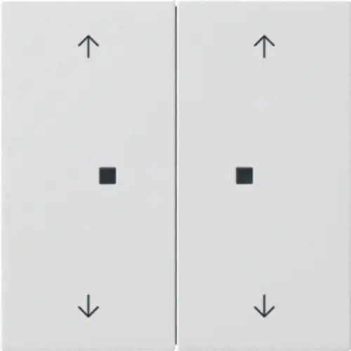 Gira 5386112 losse 2-voudige reservewippen controlevenster pijlen voor Systeem 3000 bedieningselementen F100 wit glans