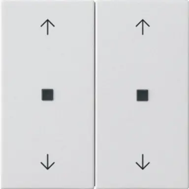 Gira 538627 losse 2-voudige reservewippen controlevenster pijlen voor Systeem 3000 bedieningselementen Systeem 55 wit mat