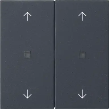 Gira 538628 losse 2-voudige reservewippen controlevenster pijlen voor Systeem 3000 bedieningselementen Systeem 55 antraciet mat