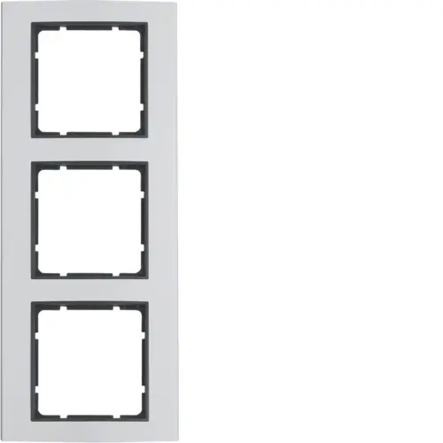 Berker 10133004 afdekraam 3-voudig B3 aluminium/antraciet mat