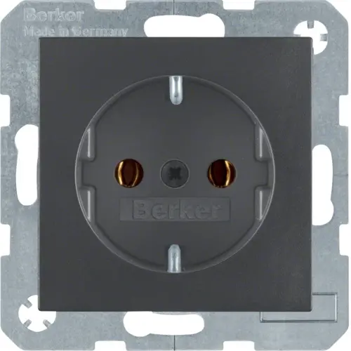 Berker 47431606 wandcontactdoos randaarde S1/B3/B7 antraciet mat