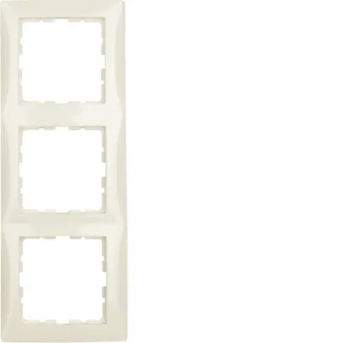 Berker 10138982 afdekraam 3-voudig S1 creme glans