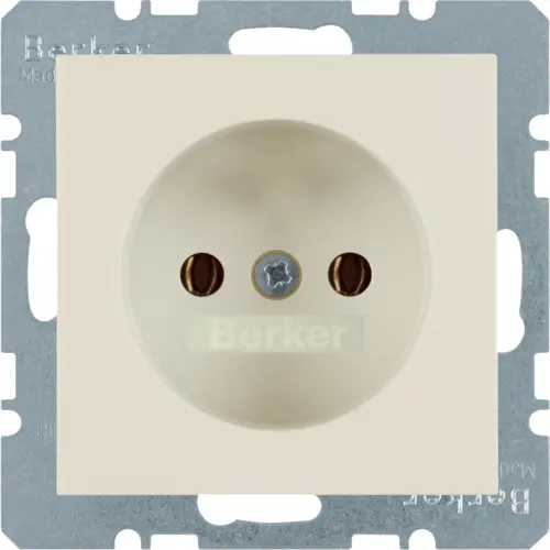 Berker 6167038982 wandcontactdoos zonder randaarde S1/B3/B7 creme glans