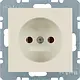 Berker 6167038982 wandcontactdoos zonder randaarde S1/B3/B7 creme glans