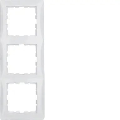 Berker 10138989 afdekraam 3-voudig S1 wit glans