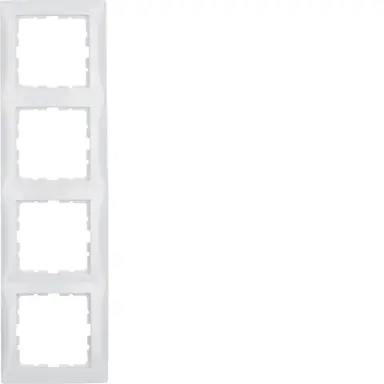 Berker 10148989 afdekraam 4-voudig S1 wit glans