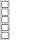 Berker 10153004 afdekraam 5-voudig B3 aluminium/antraciet mat