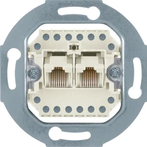 Berker 4539 RJ45 data wandcontactdoos CAT3 2-voudig 8-aderig