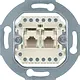 Berker 4539 RJ45 data wandcontactdoos CAT3 2-voudig 8-aderig