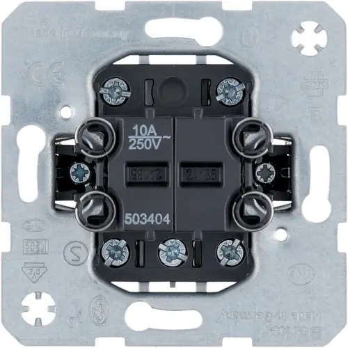 Berker 503404 serie pulsdrukker 4x maakcontact 1x ingang 10A met spreidklemmen