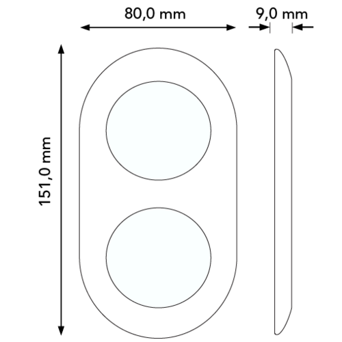 Berker 138129 afdekraam 2-voudig 1930 wit kunststof