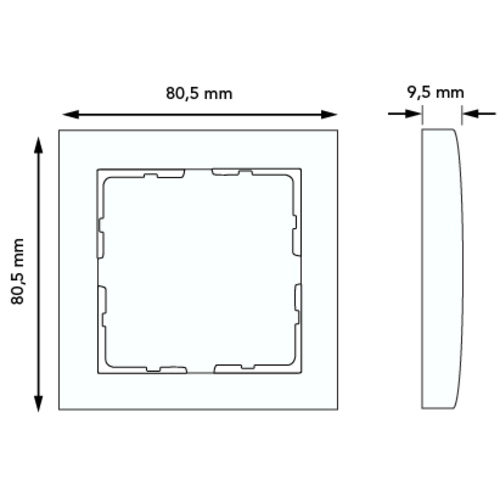 Berker 10119909 afdekraam 1-voudig S1 wit mat