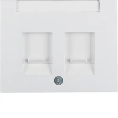 Berker 11827009 centraalplaat modular jack 2-voudig K1 wit