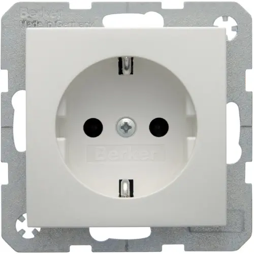 Berker 6147431909 wandcontactdoos randaarde S1/B3/B7 wit mat
