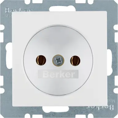 Berker 6167031909 wandcontactdoos zonder randaarde S1/B3/B7 wit mat