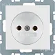 Berker 6167031909 wandcontactdoos zonder randaarde S1/B3/B7 wit mat
