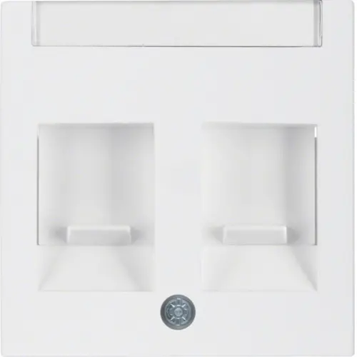 Berker 11811909 centraalplaat modular jack 2-voudig S1/B3/B7 wit mat