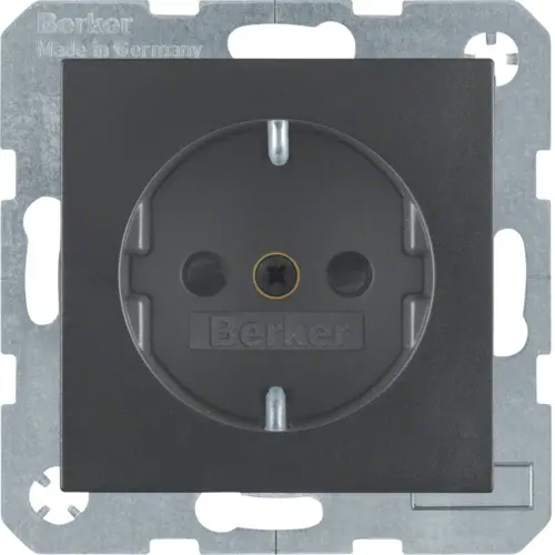 Berker 47231606 wandcontactdoos randaarde kindveilig S1/B3/B7 antraciet mat