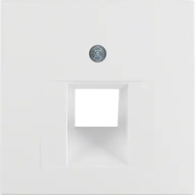 Berker 14071909 centraalplaat RJ45 wandcontactdoos 1-voudig S1/B3/B7 wit mat