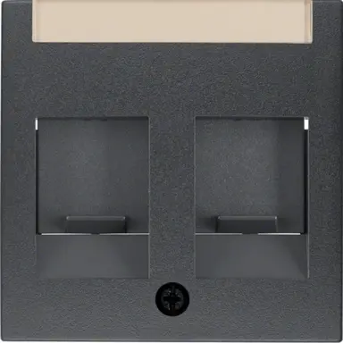 Berker 11811606 centraalplaat modular jack 2-voudig S1/B3/B7 antraciet mat