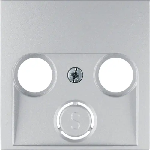 Berker 12031404 centraalplaat antenne / COAX wandcontactdoos S1/B3/B7 aluminium mat