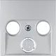 Berker 12031404 centraalplaat antenne / COAX wandcontactdoos S1/B3/B7 aluminium mat