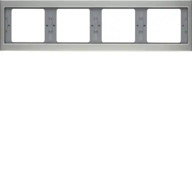 Berker 13837004 afdekraam 4-voudig horizontaal K5 edelstaal