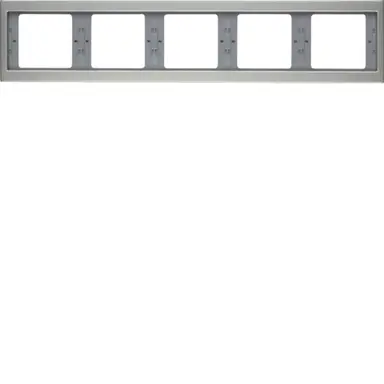 Berker 13937004 afdekraam 5-voudig horizontaal K5 edelstaal