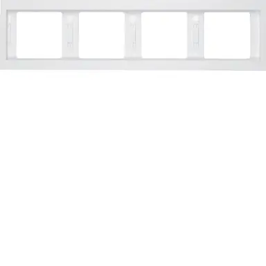 Berker 13837009 afdekraam 4-voudig K1 horizontaal wit