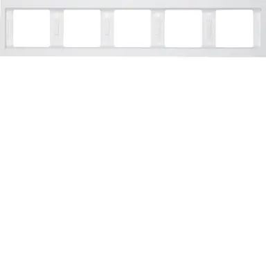 Berker 13937009 afdekraam 5-voudig K1 horizontaal wit