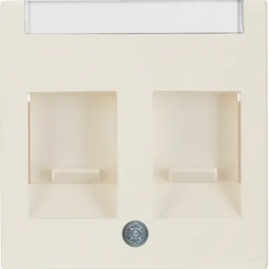 Berker 11818982 centraalplaat modular jack 2-voudig S1/B3/B7 creme glans