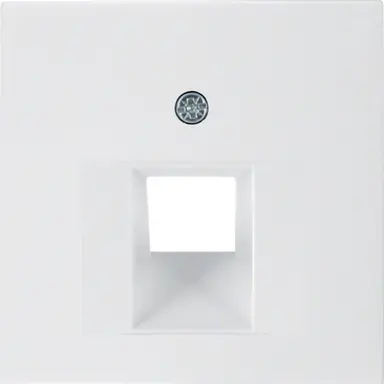Berker 14078989 centraalplaat RJ45 wandcontactdoos 1-voudig S1/B3/B7 wit glans