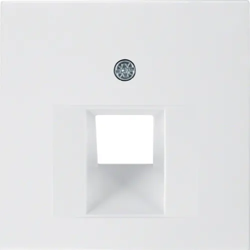 Berker 14078989 centraalplaat RJ45 wandcontactdoos 1-voudig S1/B3/B7 wit glans