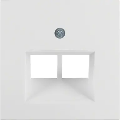 Berker 14098989 centraalplaat RJ45 wandcontactdoos 2-voudig S1/B3/B7 wit glans