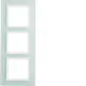 Berker 10136909 afdekraam 3-voudig B7 wit glas/wit mat
