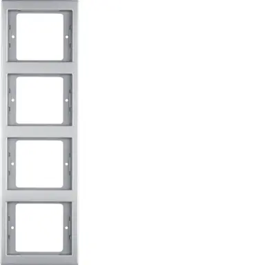 Berker 13437004 afdekraam 4-voudig verticaal K5 edelstaal