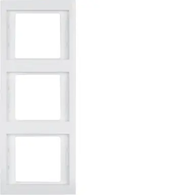 Berker 13337009 afdekraam 3-voudig K1 verticaal wit