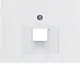 Berker 14077009 centraalplaat RJ45 wandcontactdoos 1-voudig K1 wit