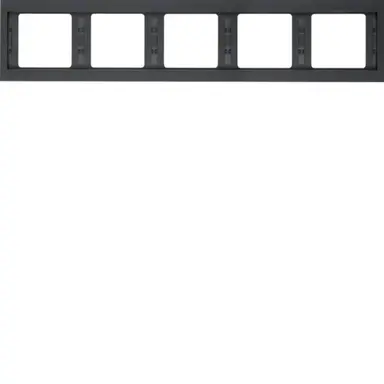 Berker 13937006 afdekraam 5-voudig horizontaal K1 antraciet