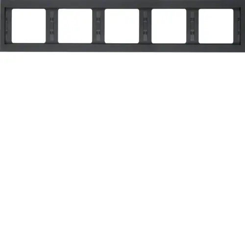 Berker 13937006 afdekraam 5-voudig horizontaal K1 antraciet