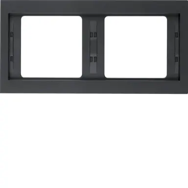 Berker 13637006 afdekraam 2-voudig horizontaal K1 antraciet