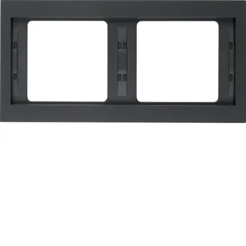 Berker 13637006 afdekraam 2-voudig horizontaal K1 antraciet