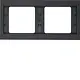 Berker 13637006 afdekraam 2-voudig horizontaal K1 antraciet