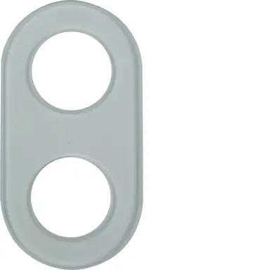 Berker 1102 afdekraam 2-voudig eindstuk 1930 glas helder