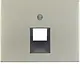 Berker 14077004 centraalplaat RJ45 wandcontactdoos 1-voudig K5 edelstaal