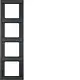 Berker 13437006 afdekraam 4-voudig verticaal K1 antraciet
